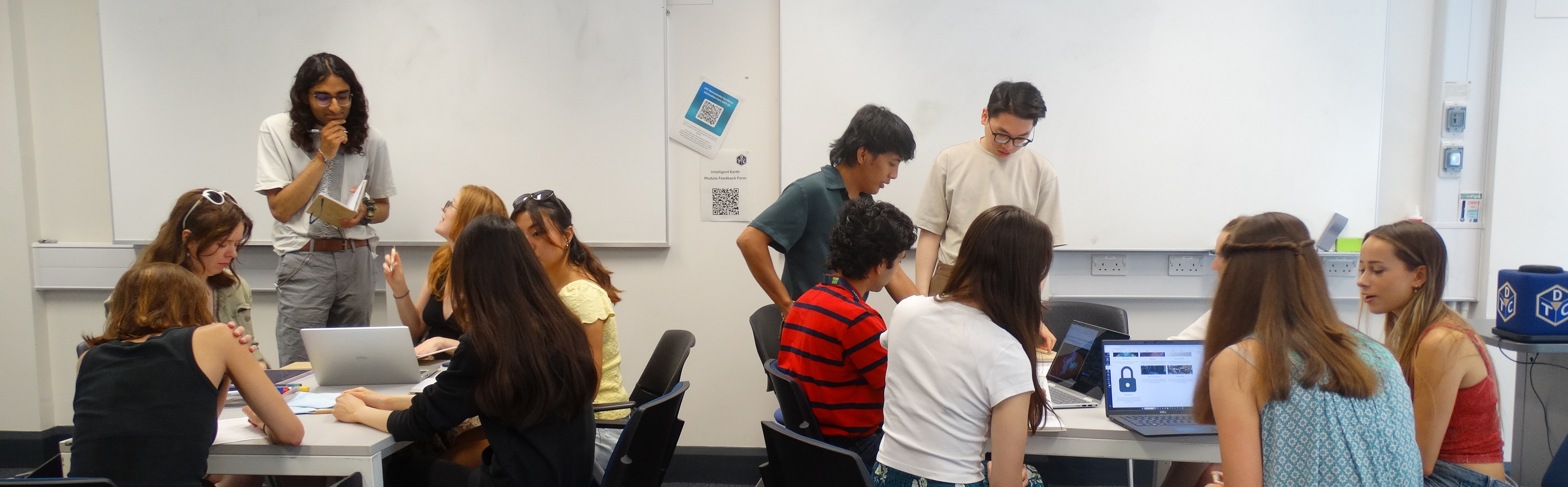 ILESLA students doing group work at the DTC.